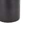 34" Black Glass Brushed Two-Toned Floor Vase with Textured Silver Top